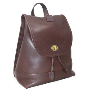 Coach Backpack Style 9791 in Mahogany Brown Leather, Large Vintage Day Pack